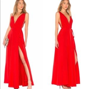 Lovers + Friends Leah Gown - Rose Red